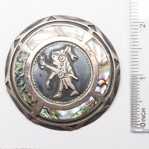 Mexican Silver Abalone Pendant/Brooch